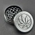 Ezüst levél mintás fém grinder (3 részes)